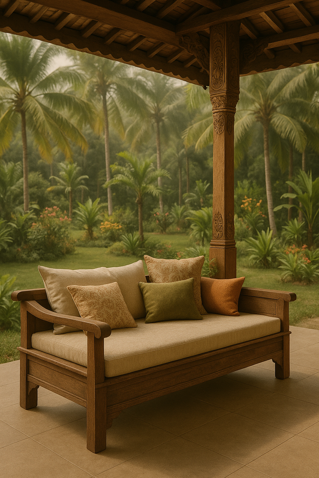 Daybed Outdoor Kayu