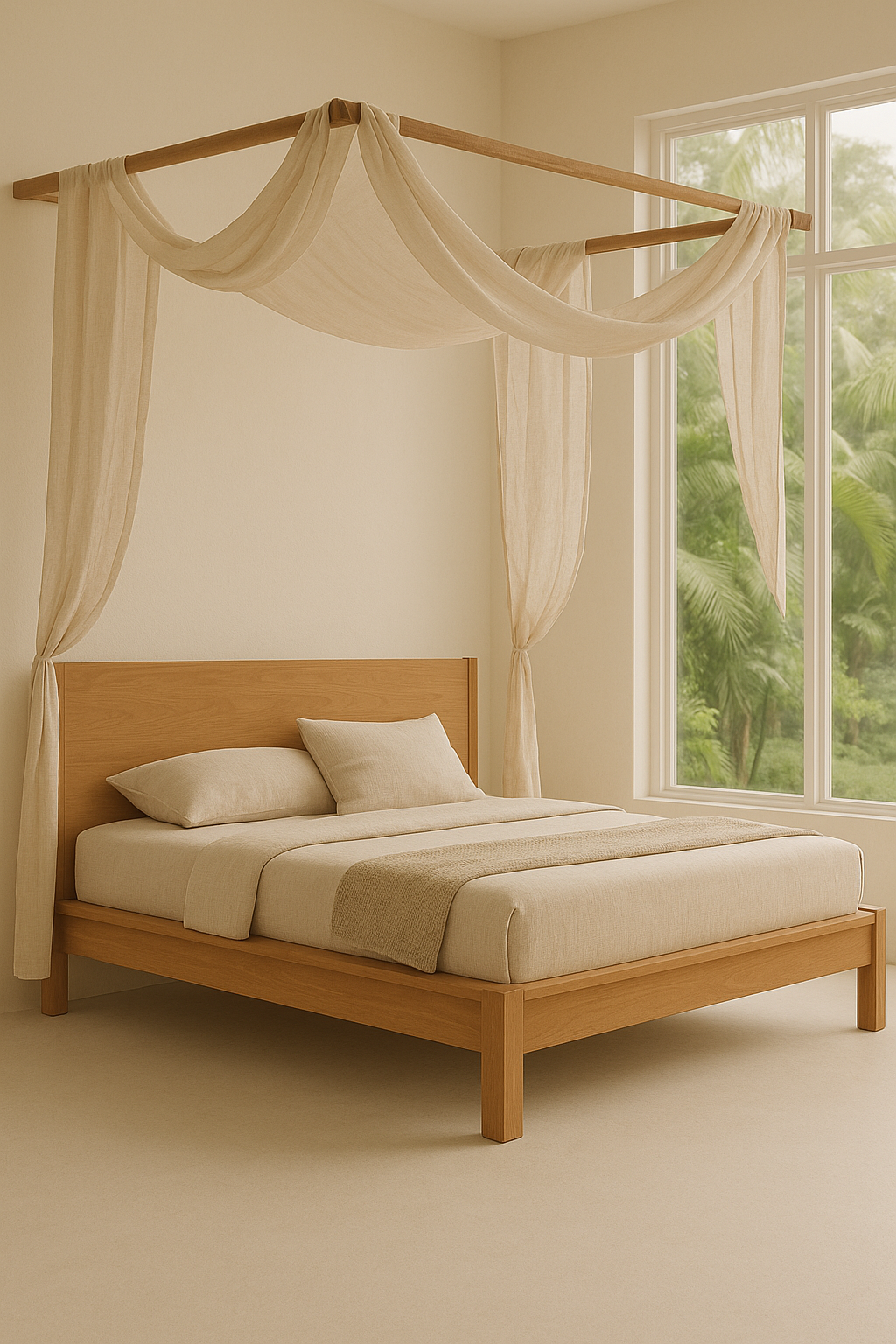 Tempat Tidur Kanopi Minimalis